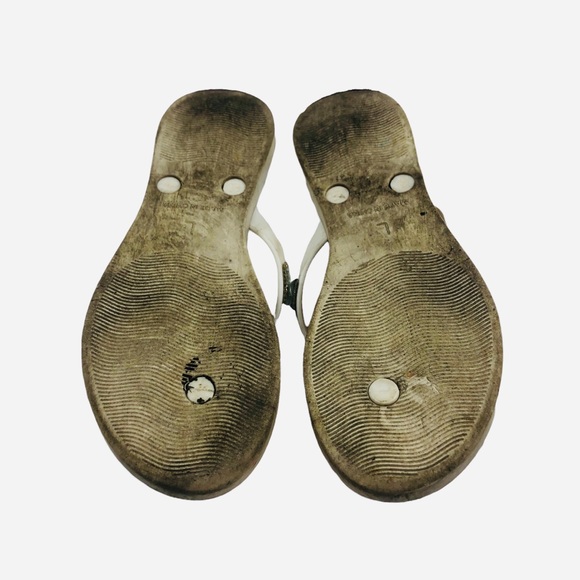 Capelli White Rhinestone Flip Flops size Large (size 1) - Picture 4 of 8